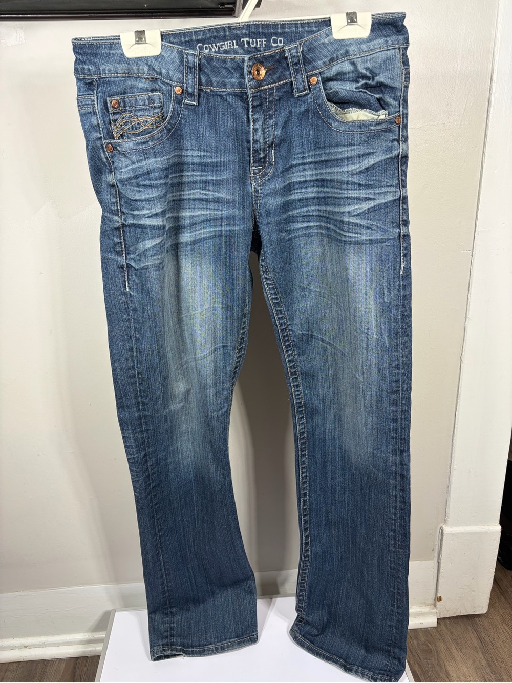 Cowgirl Tuff Co Western Bootcut Jeans 32x35 Tall Rodeo Cowgirl